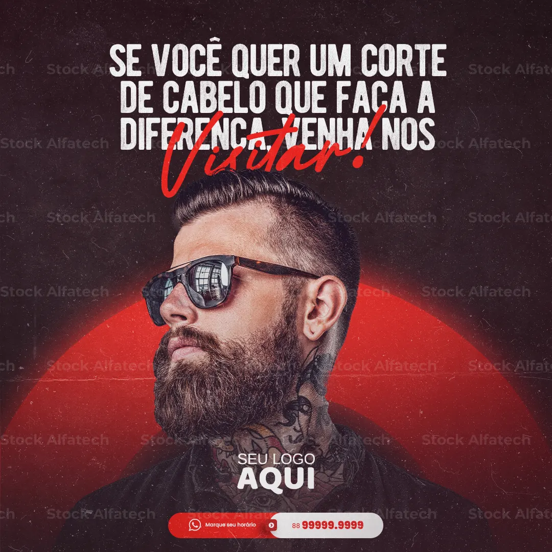 Psd flyer 100% editável para promoção de corte masculino
