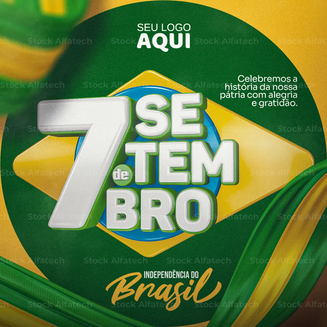 Viva a Independência do Brasil em Psd flyer 100% editável