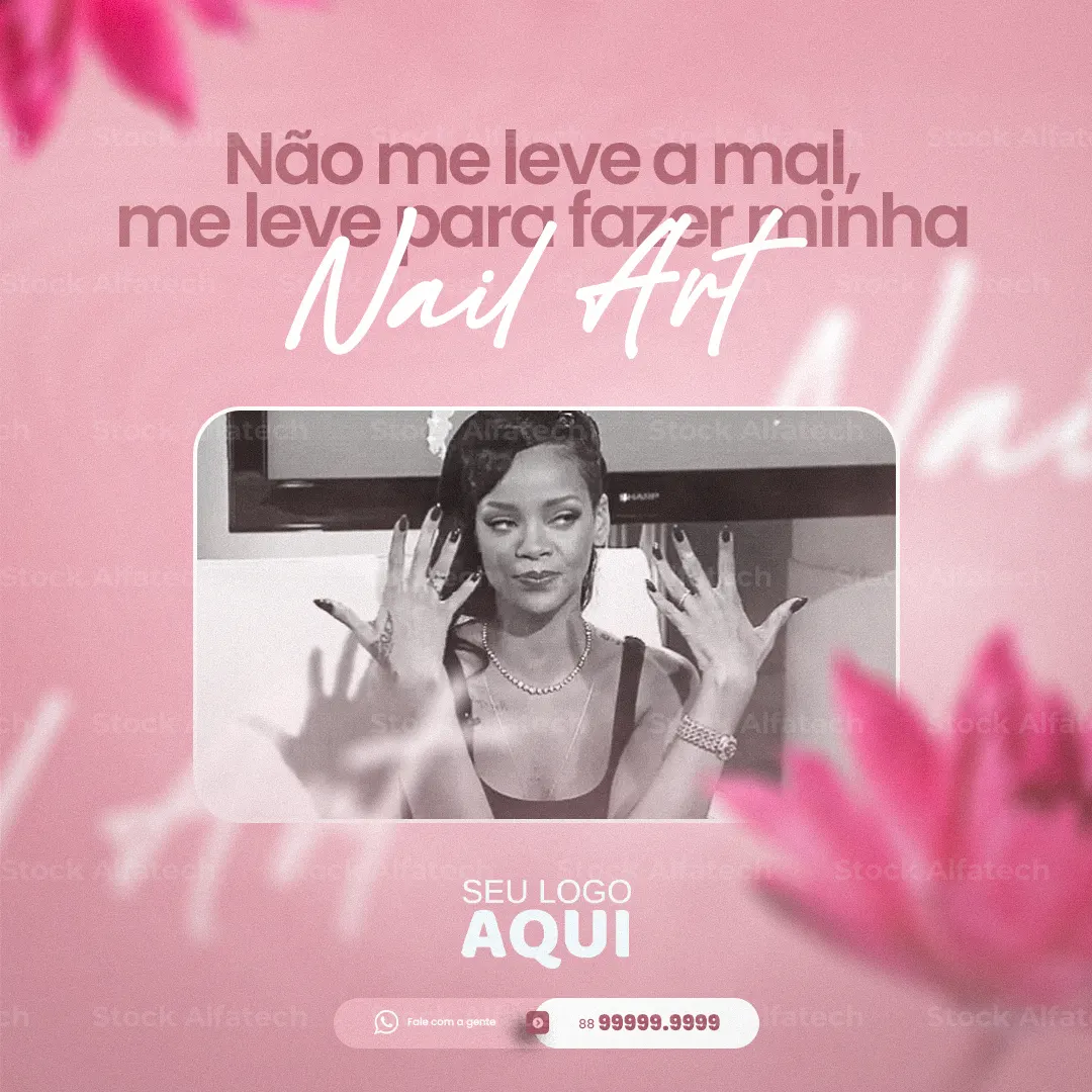 Unhas bonitas, fortes e bem cuidadas — Psd flyer 100% editável