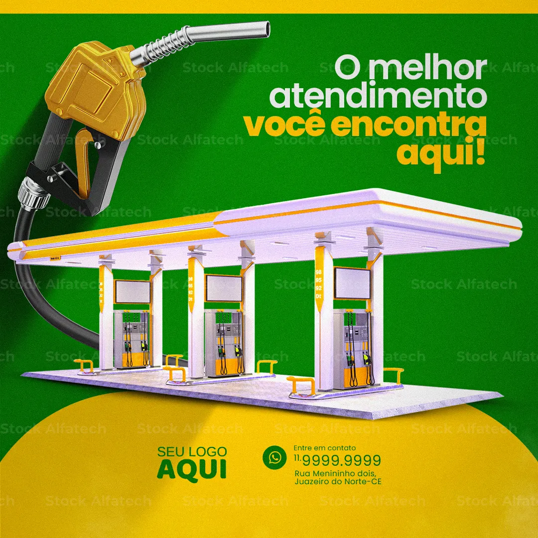 Combustível de qualidade para seu veículo — Psd flyer 100% editável