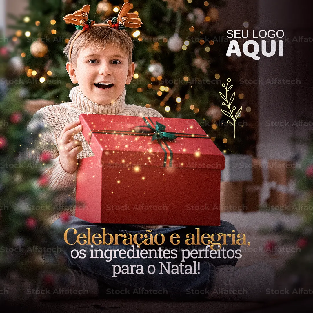 Feliz Natal com arte elegante em Psd flyer 100% editável