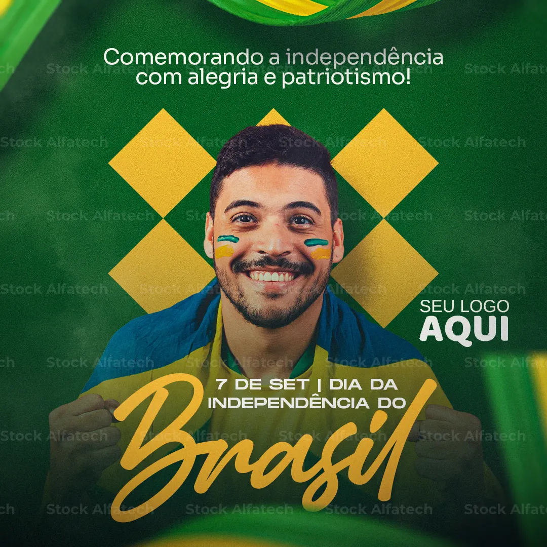Psd flyer 100% editável com tema cívico da Independência do Brasil