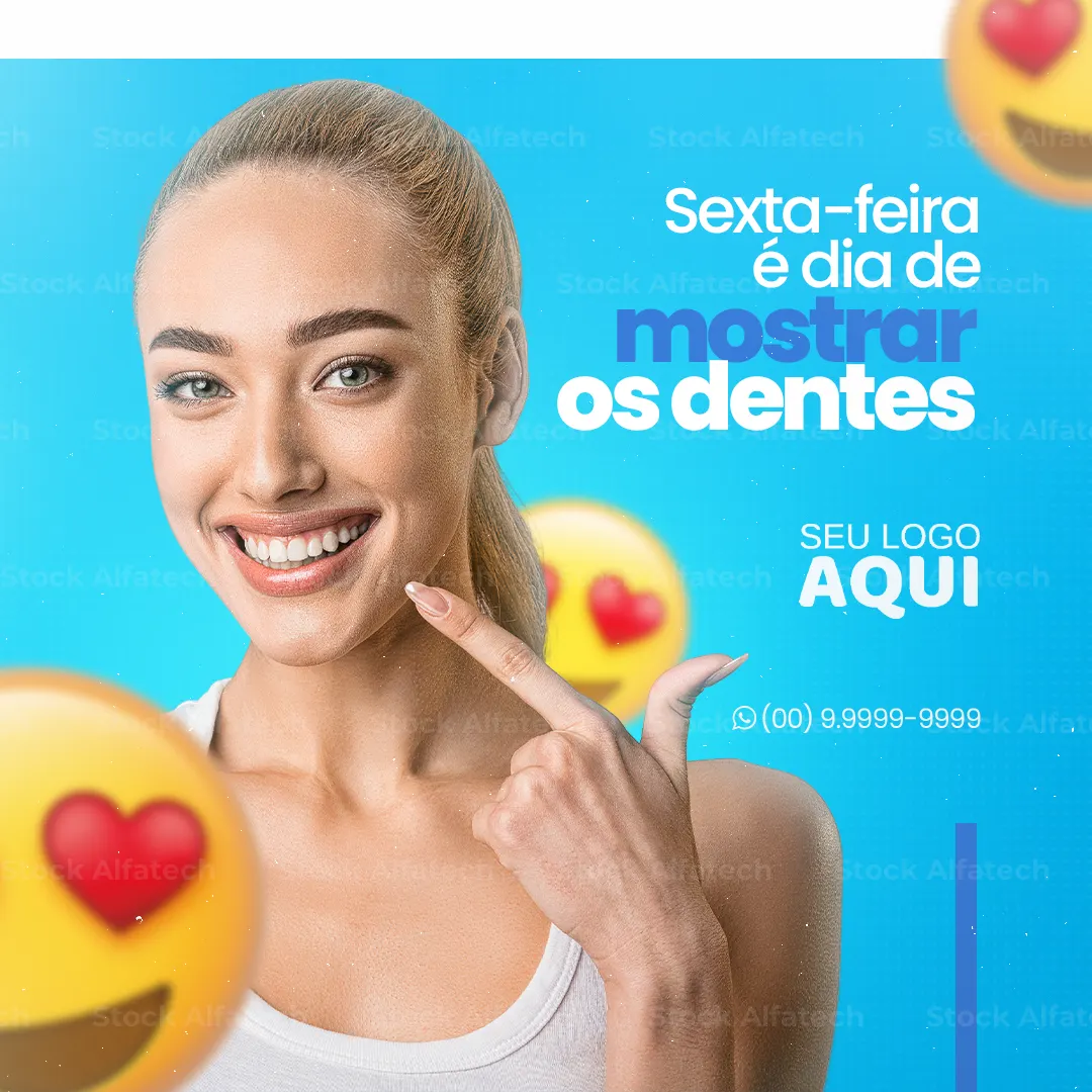 Clareamento dental com visual moderno — Psd flyer 100% editável