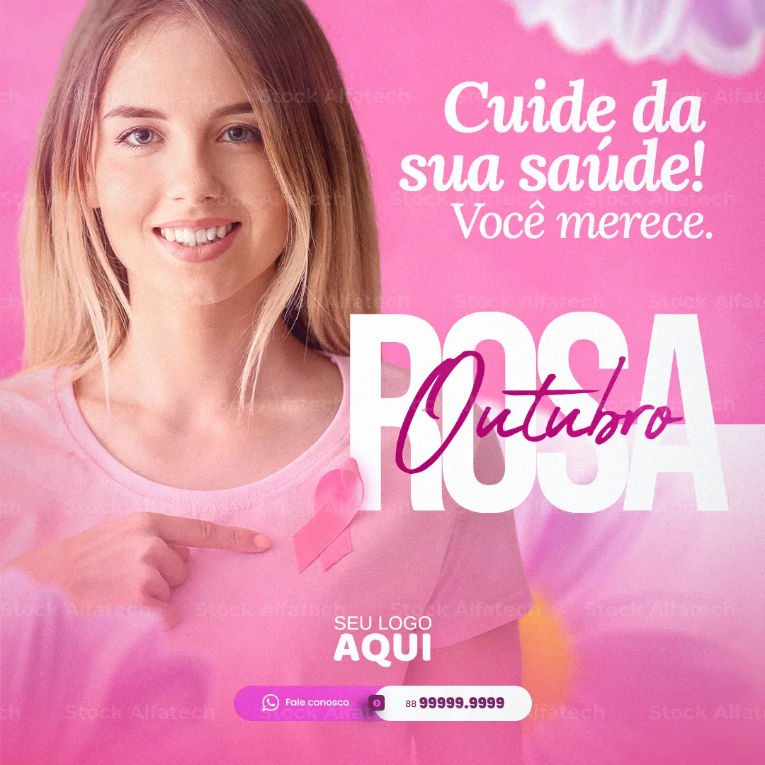 Outubro Rosa com foco em autocuidado — Psd flyer 100% editável