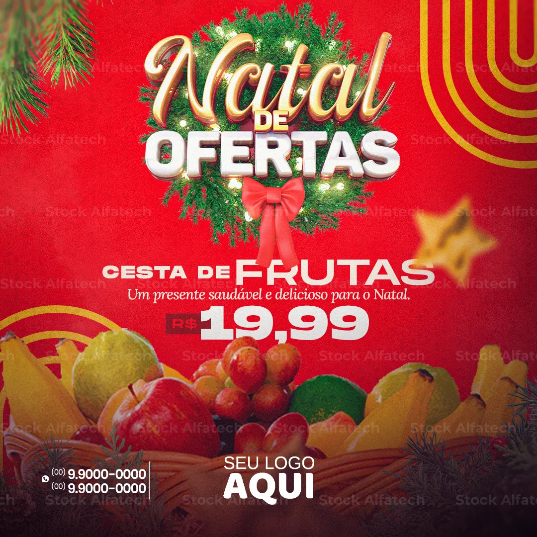 Psd flyer 100% editável para ofertas de Natal e Ano Novo