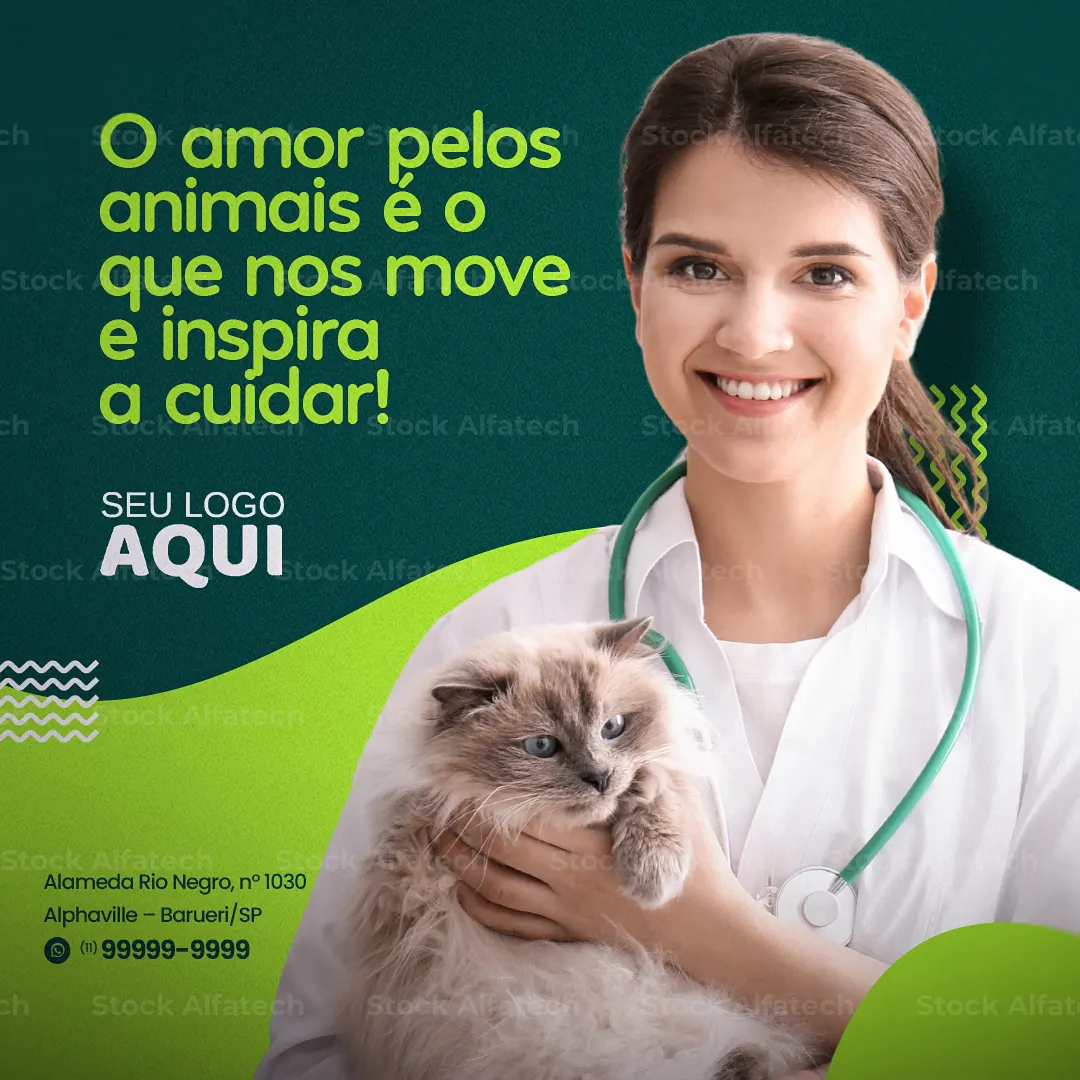 Psd flyer 100% editável para clínica veterinária com atendimento especializado