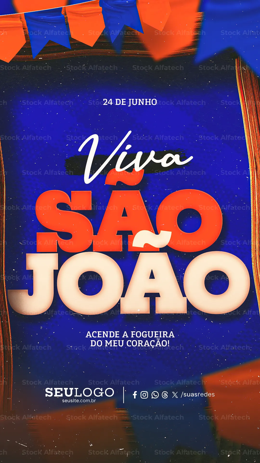 Arraiá de ofertas para Stories — Psd flyer 100% editável