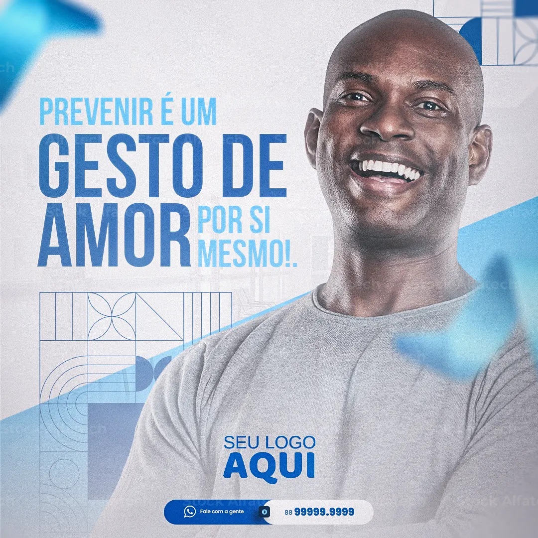Psd flyer 100% editável para ação de saúde masculina