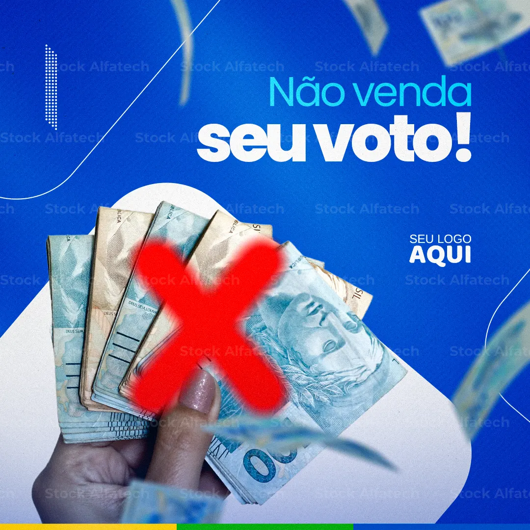 Candidatura com força, união e participação em Psd flyer 100% editável