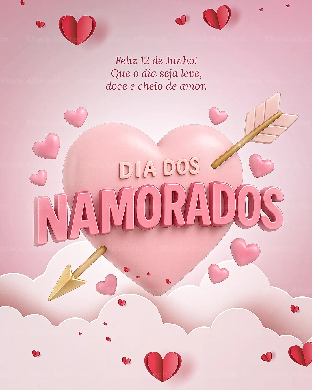 Flecha do cupido: arte criativa e apaixonante para celebrar o amor em grande estilo — Psd feed 100% editável