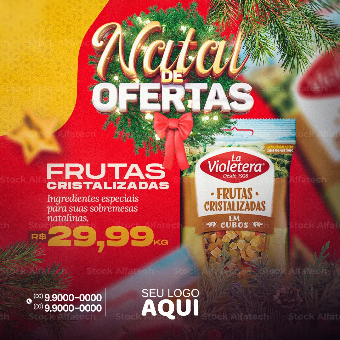 Natal de ofertas para encher o carrinho — Psd flyer 100% editável