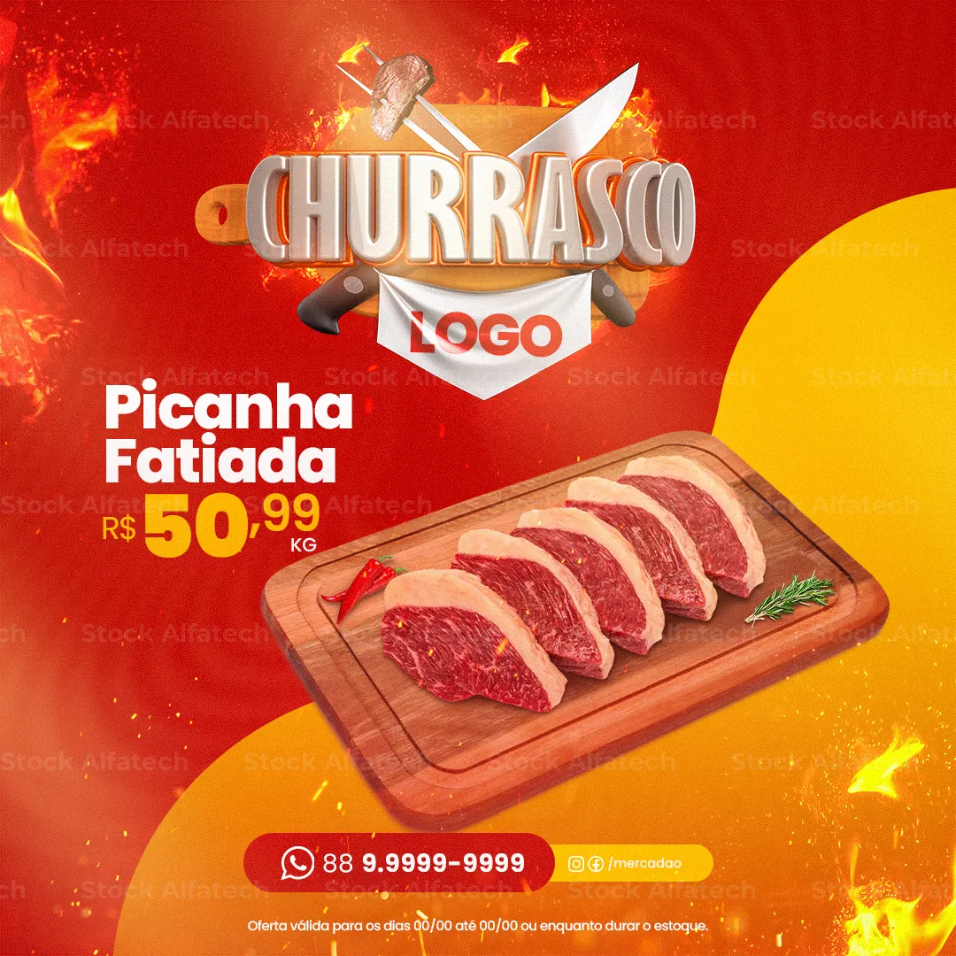 Picanha fatiada