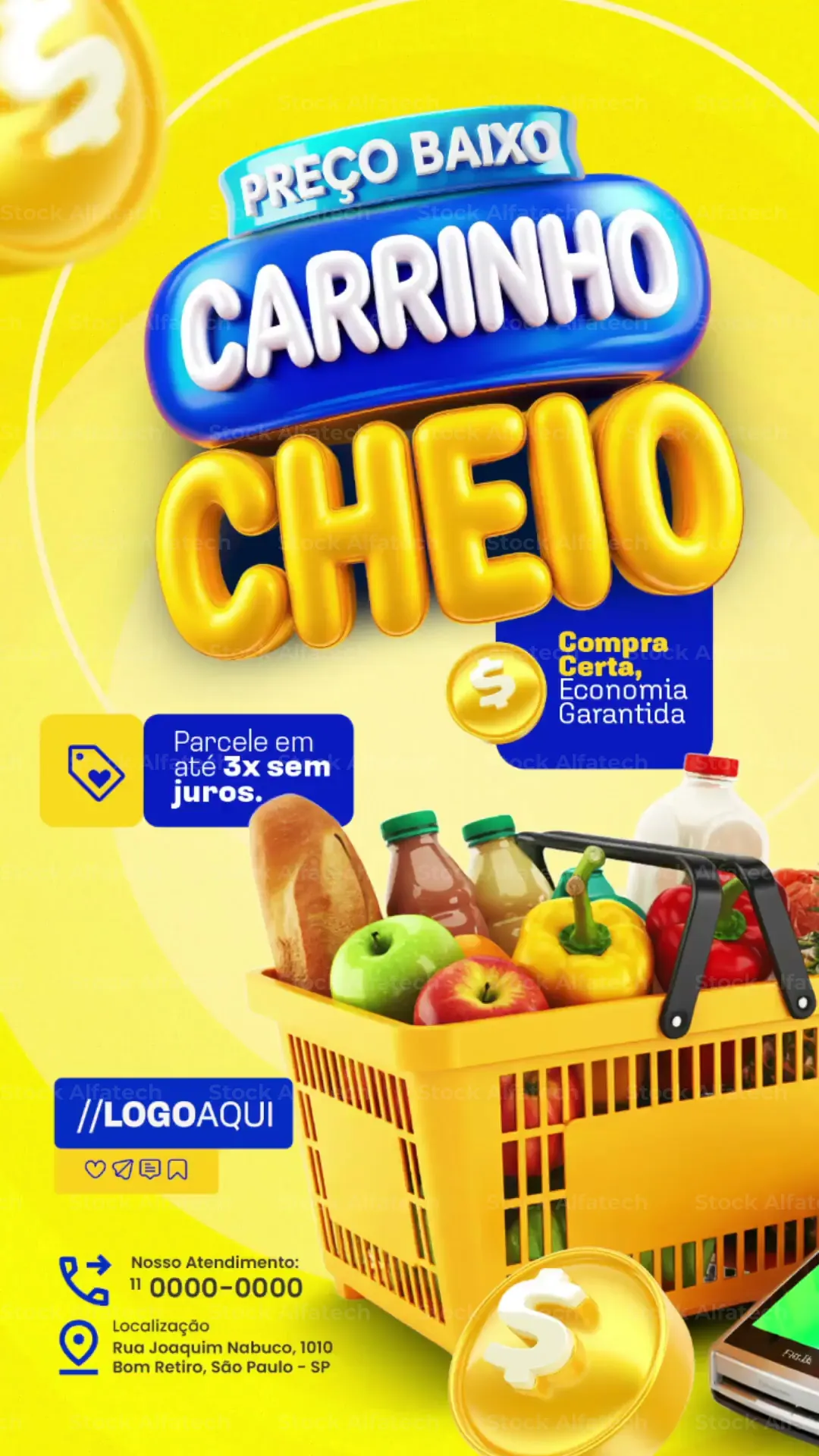 Storys Supermercado Ofertas da Semana After Effects Projeto 100% Editável