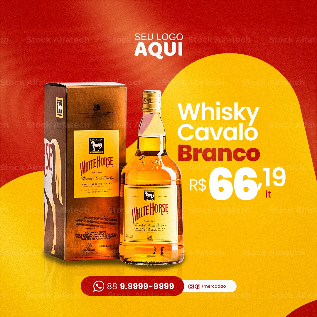 Whisky cavalo branco horse
