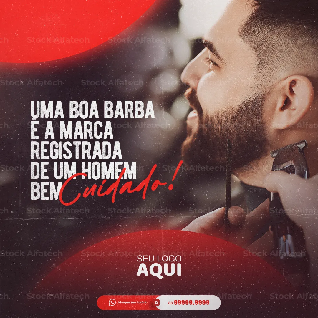 Corte moderno e barba estilosa em Psd flyer 100% editável