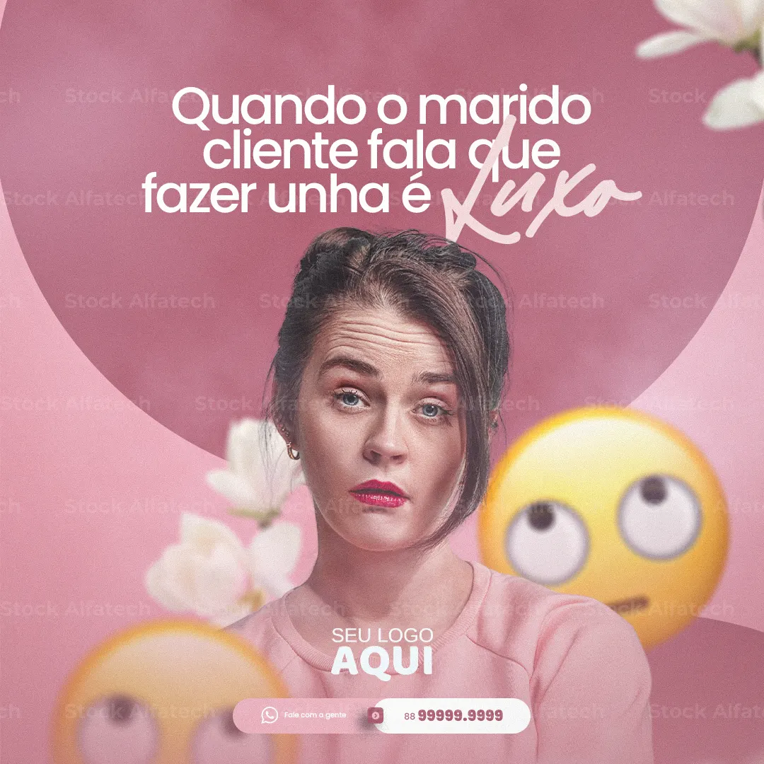 Psd flyer 100% editável para manicure com visual moderno e feminino