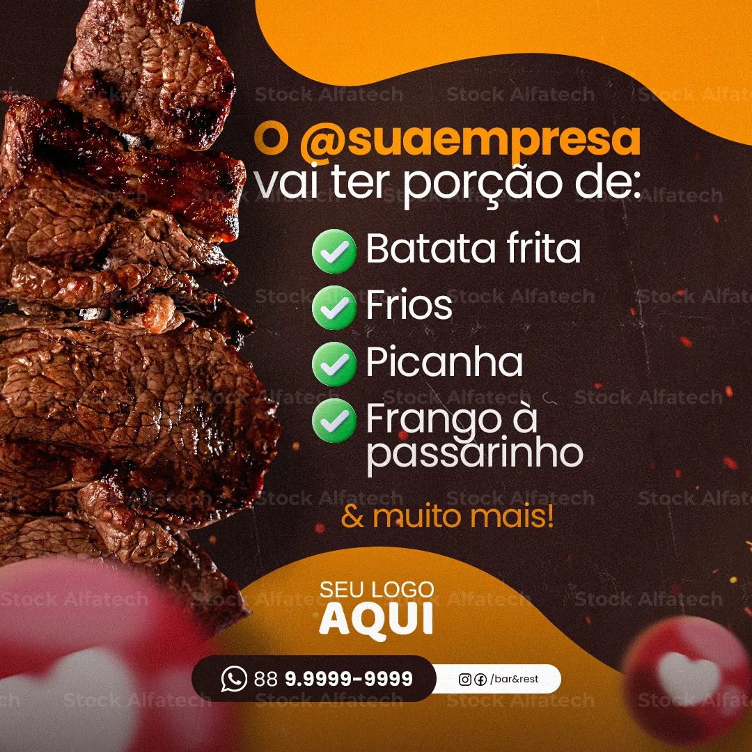 Vai ter porção de batata frita