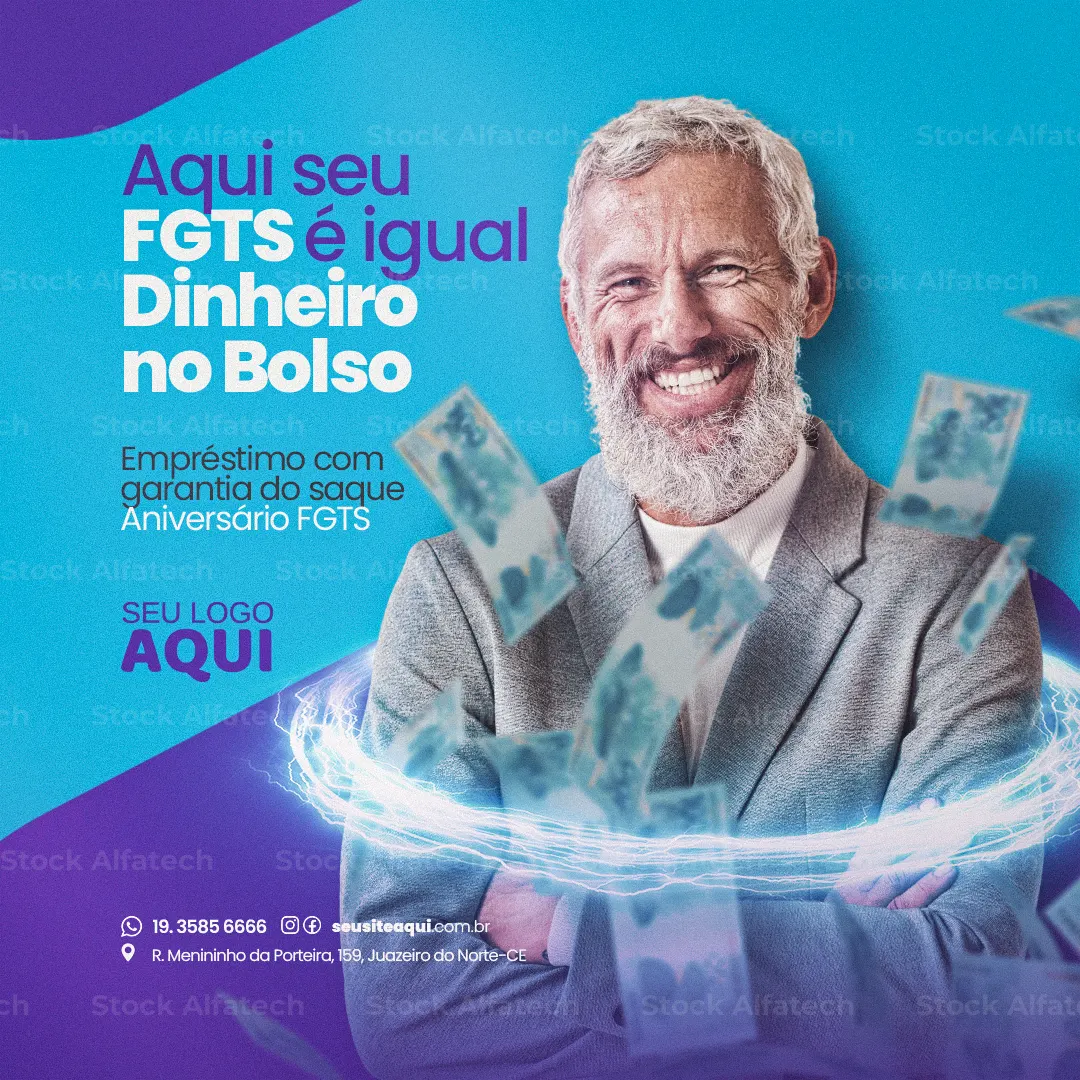 Empréstimo para realizar seus planos em Psd flyer 100% editável