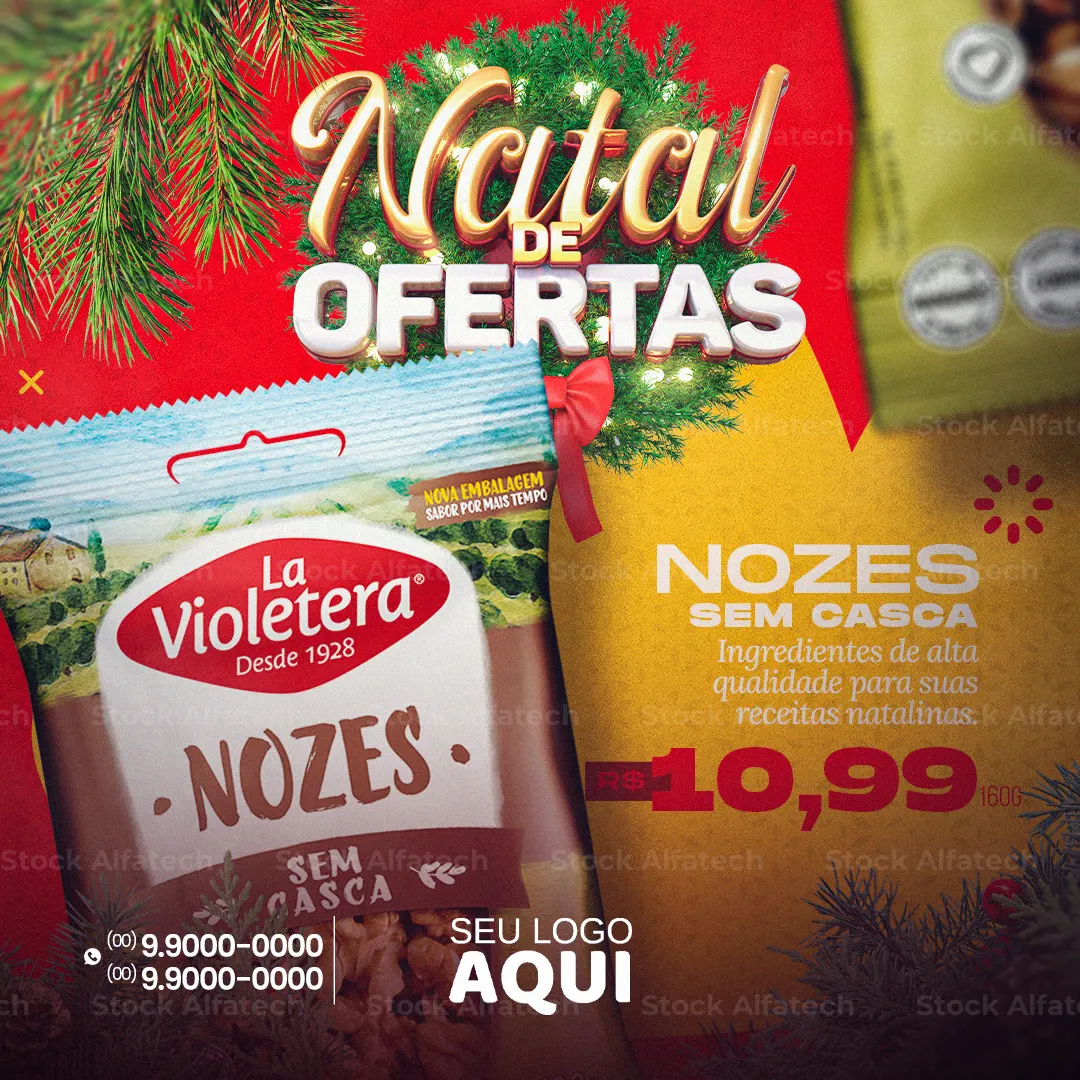 Psd flyer 100% editável para ofertas de fim de ano no supermercado