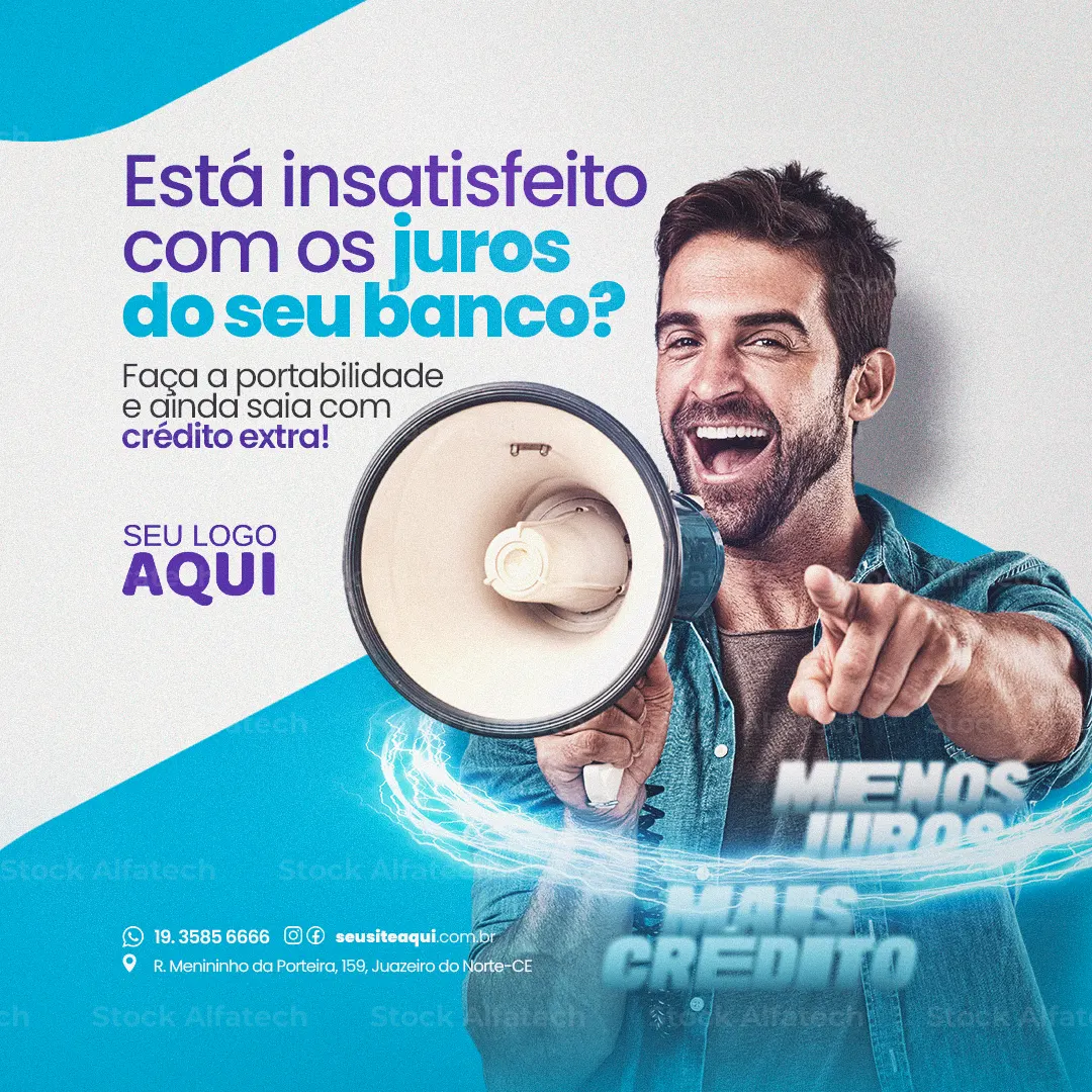 Experiência completa para contratar empréstimo online em Psd flyer 100% editável