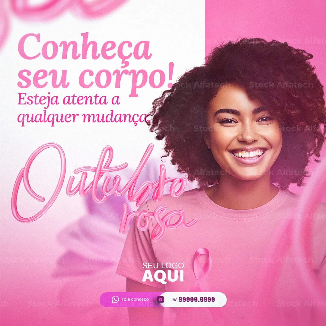 Conscientização sobre o câncer de mama — Psd flyer 100% editável