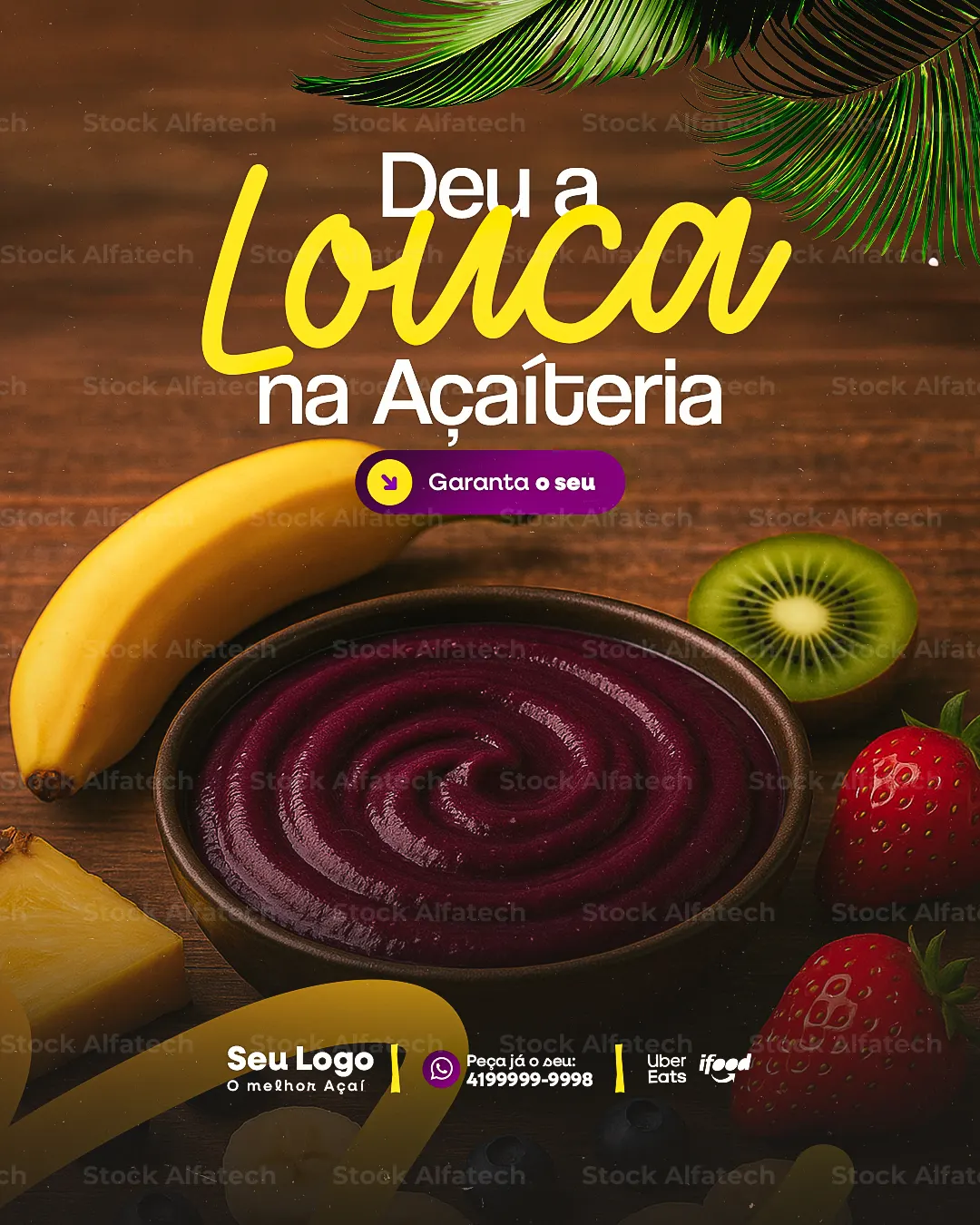 Açaí dos sonhos para destacar seu cardápio com um visual irresistível