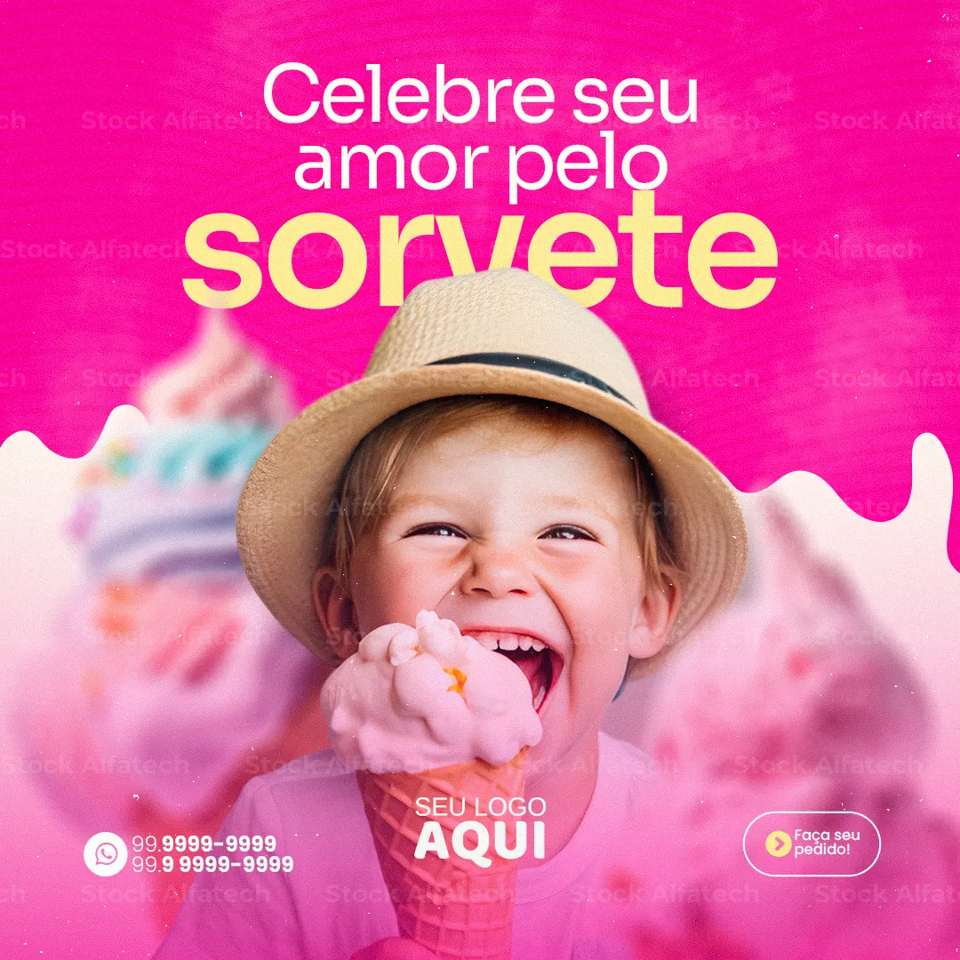 A sobremesa perfeita para o calor — Psd flyer 100% editável