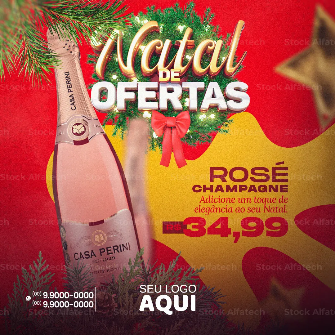 Psd flyer 100% editável para Natal com ofertas imperdíveis