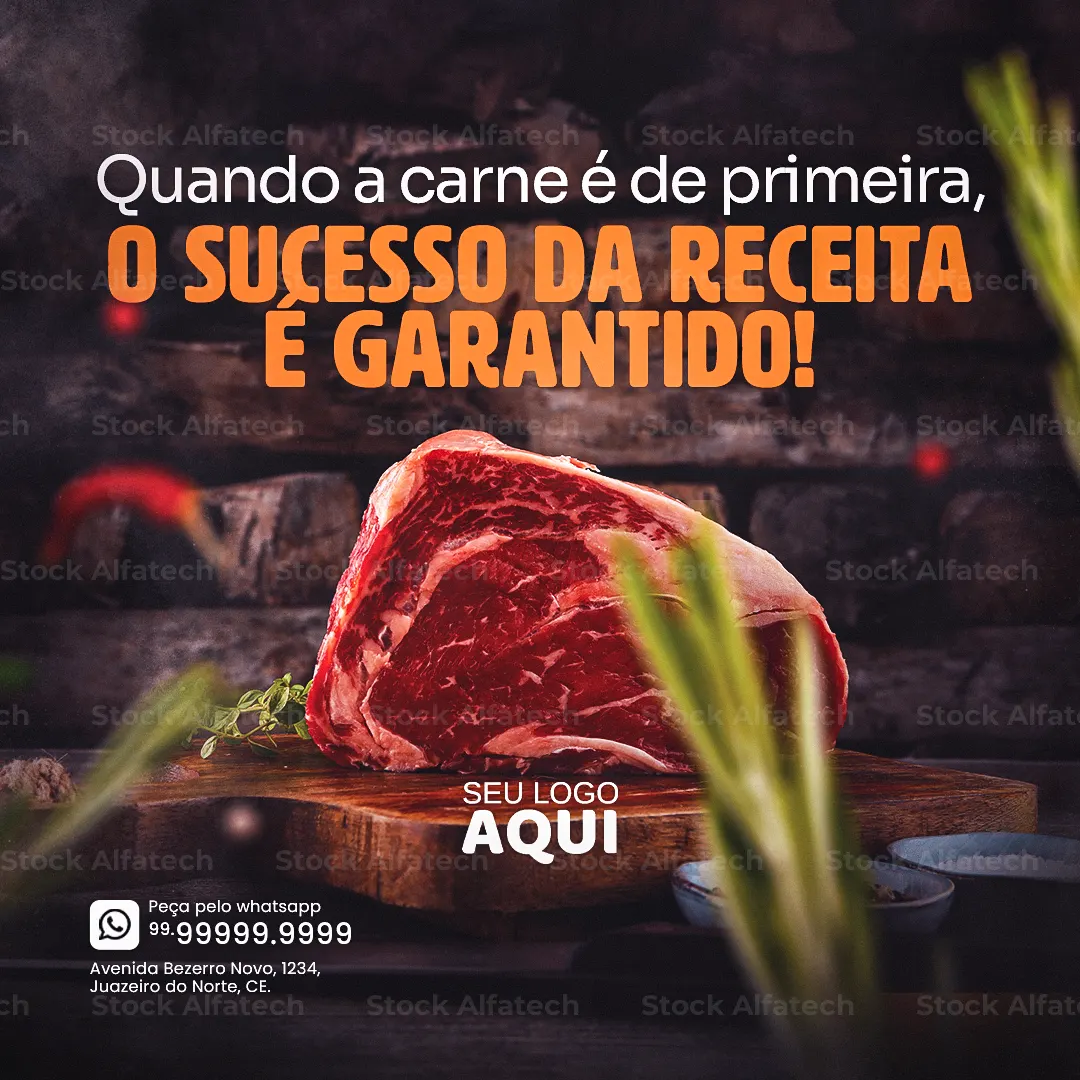Açougue com atendimento de qualidade — Psd flyer 100% editável
