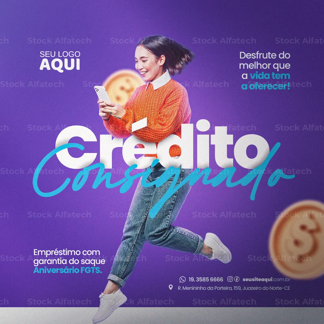 Empréstimo com atendimento personalizado em Psd flyer 100% editável