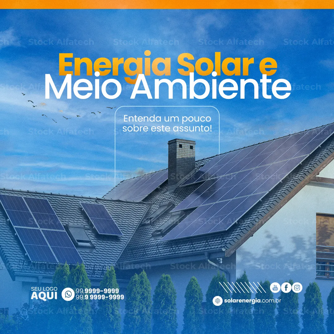 Psd flyer 100% editável para campanha de energia renovável