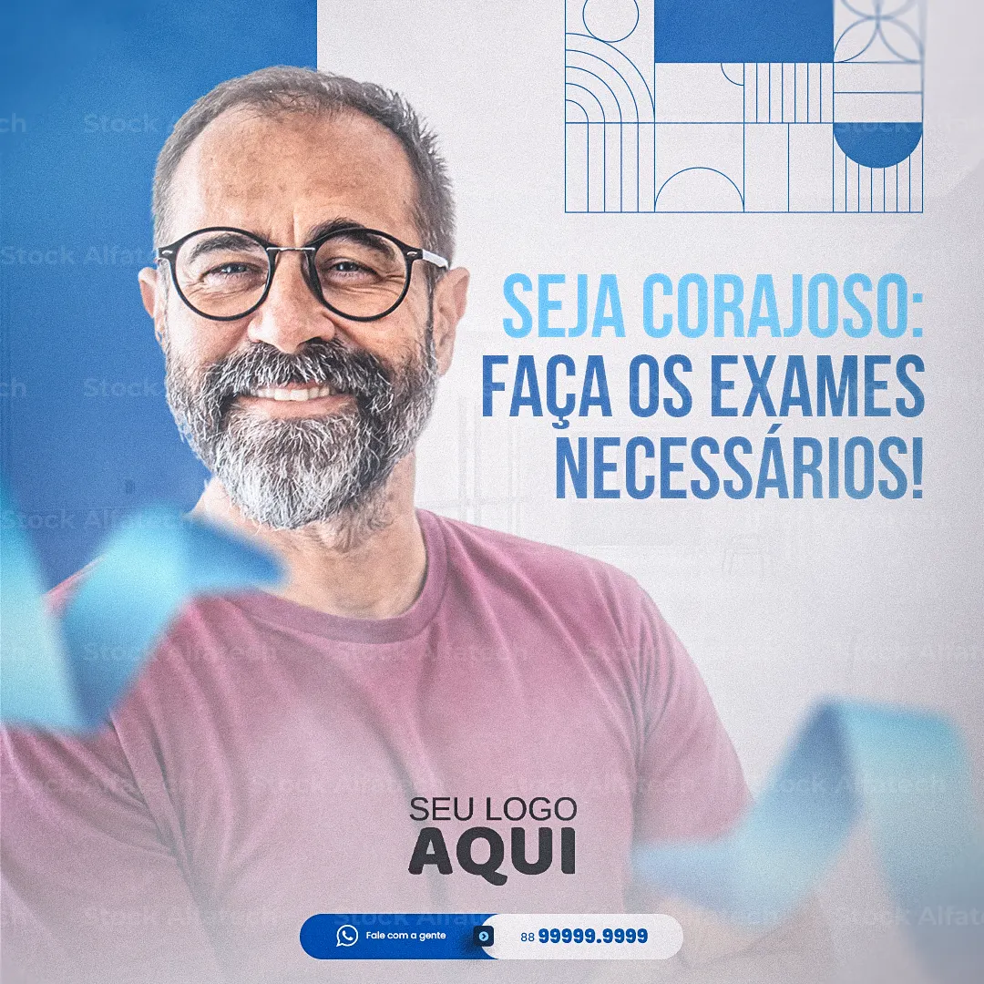 Psd flyer 100% editável com tema Novembro Azul para campanha institucional