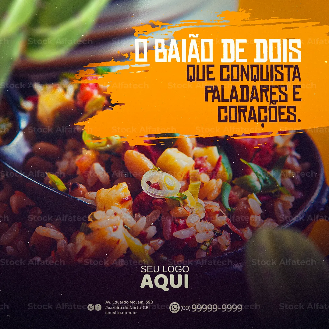 Baião de dois com acompanhamento especial — Psd flyer 100% editável