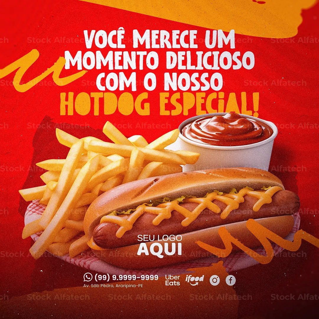 Combo cachorro quente completo — Psd flyer 100% editável