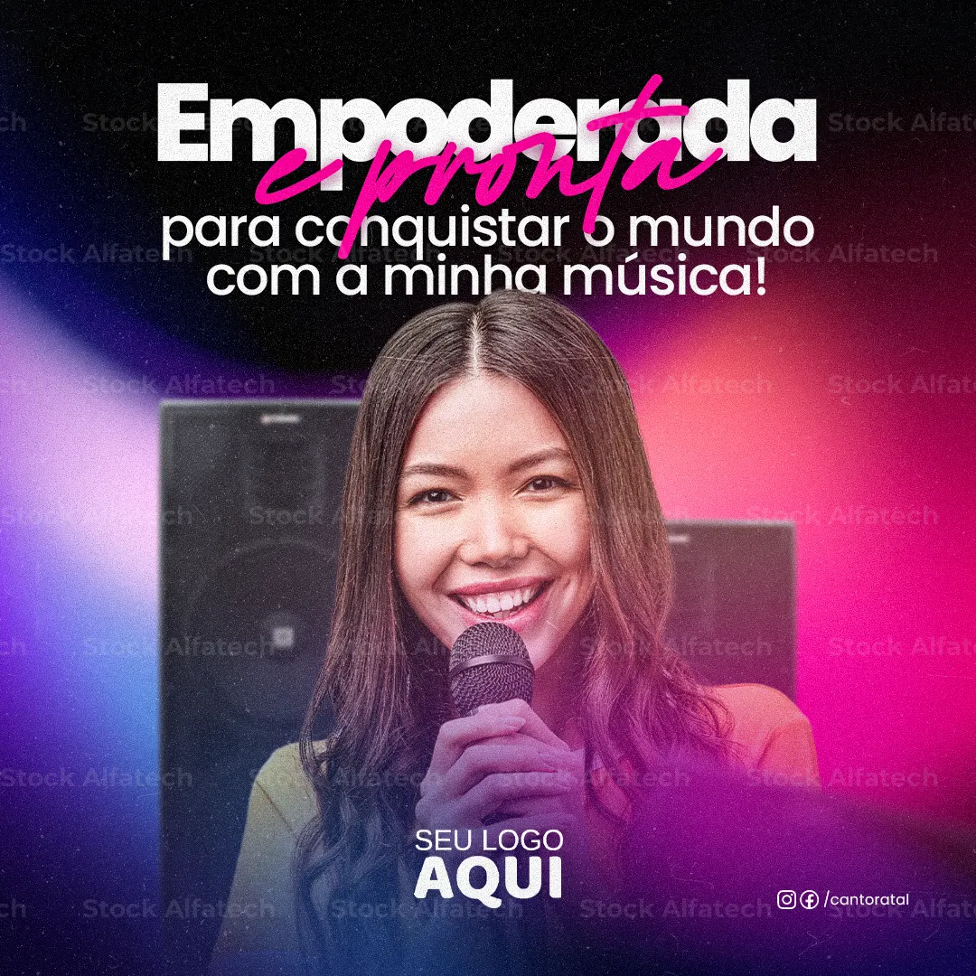 Psd flyer 100% editável para músico artista com divulgação profissional