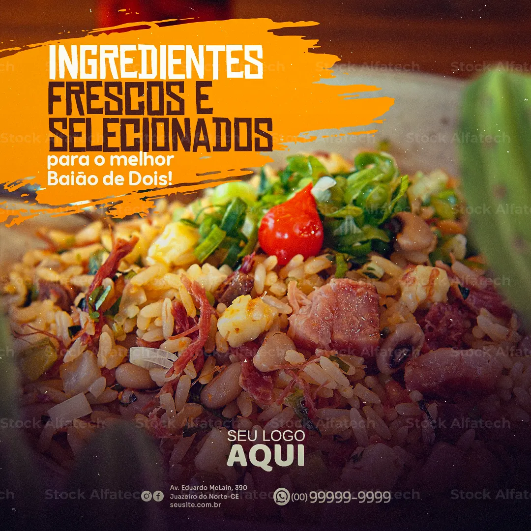 Psd flyer 100% editável com chamada para baião de dois especial