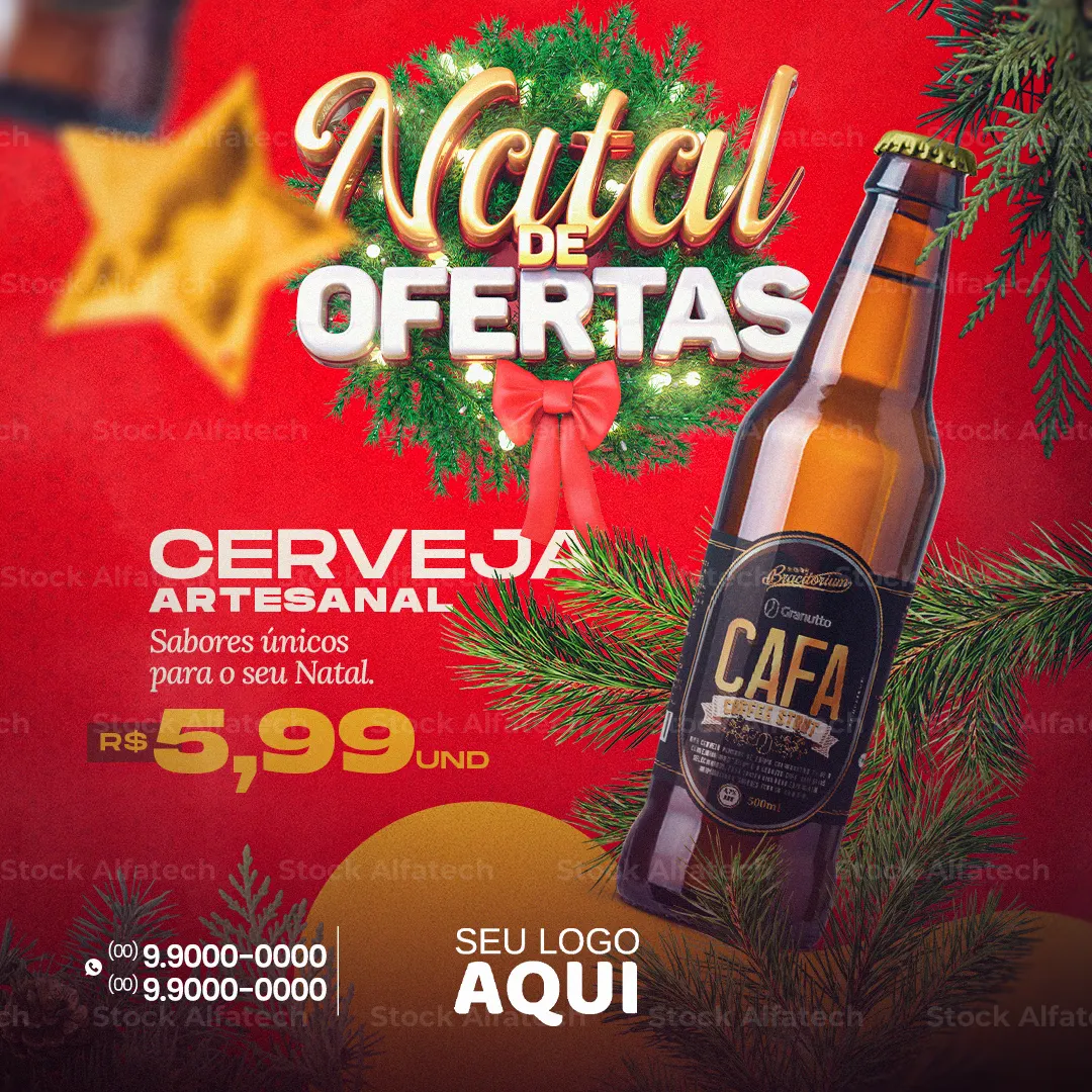 Tudo para sua ceia de Natal — Psd flyer 100% editável