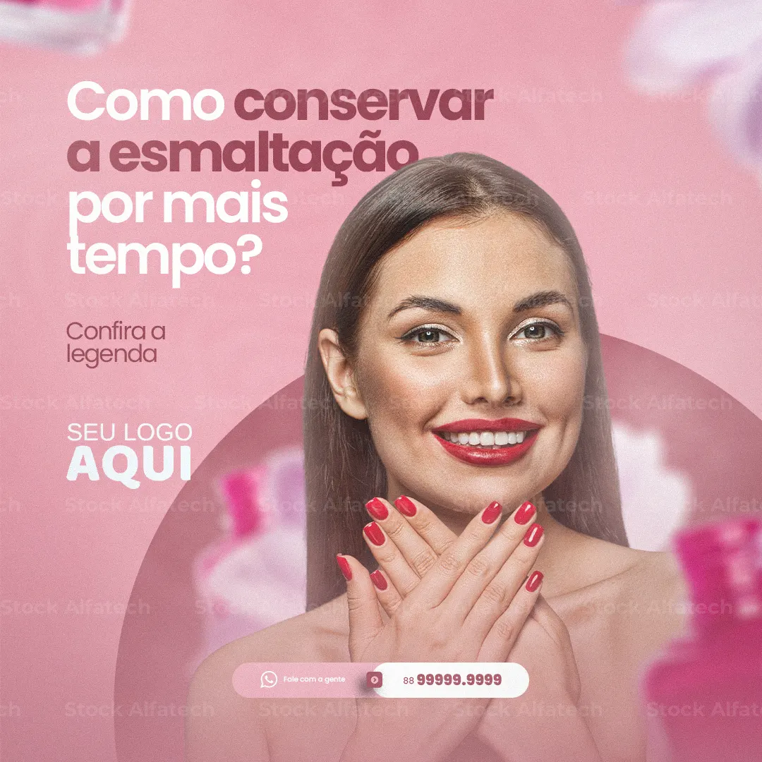 Psd flyer 100% editável com chamada para blindagem de unhas