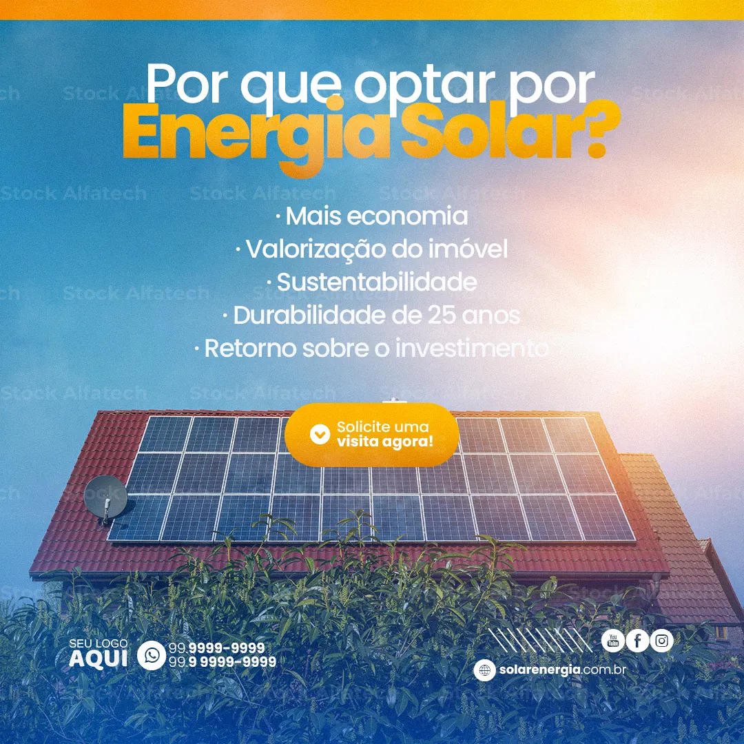 Projeto solar sob medida para sua casa — Psd flyer 100% editável