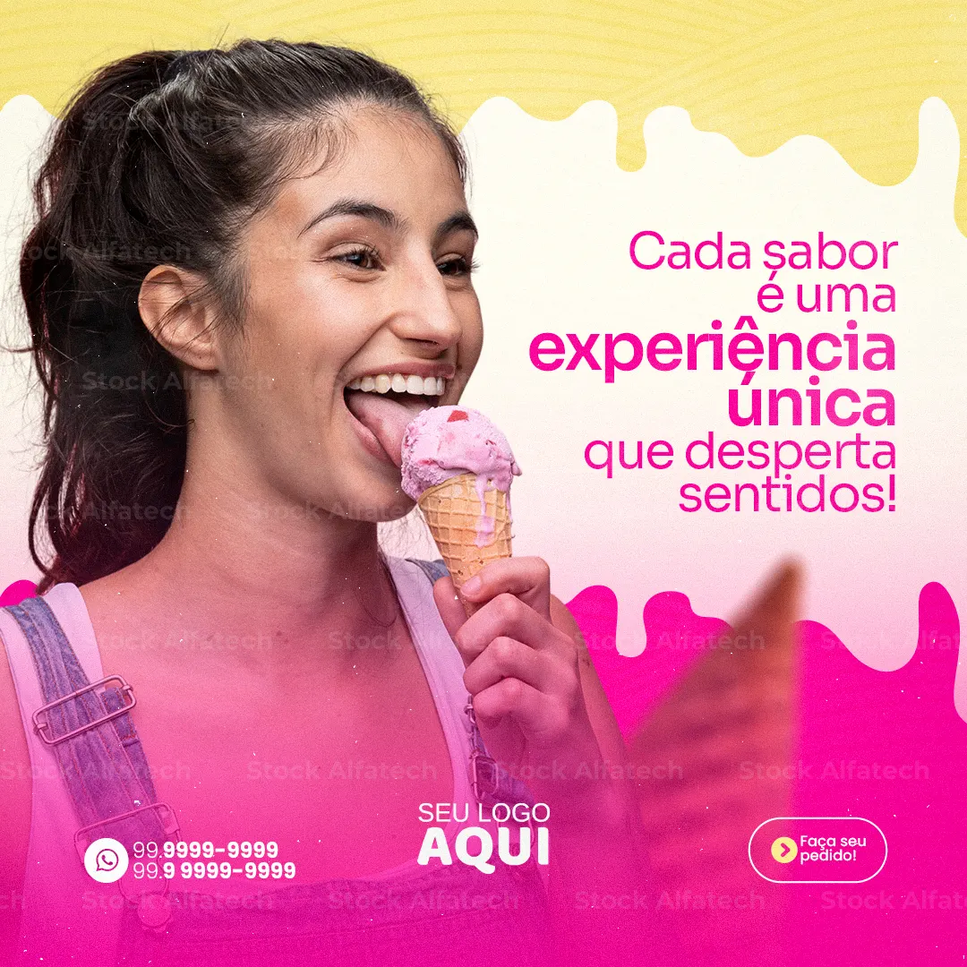 Psd flyer 100% editável para taça de sorvete especial