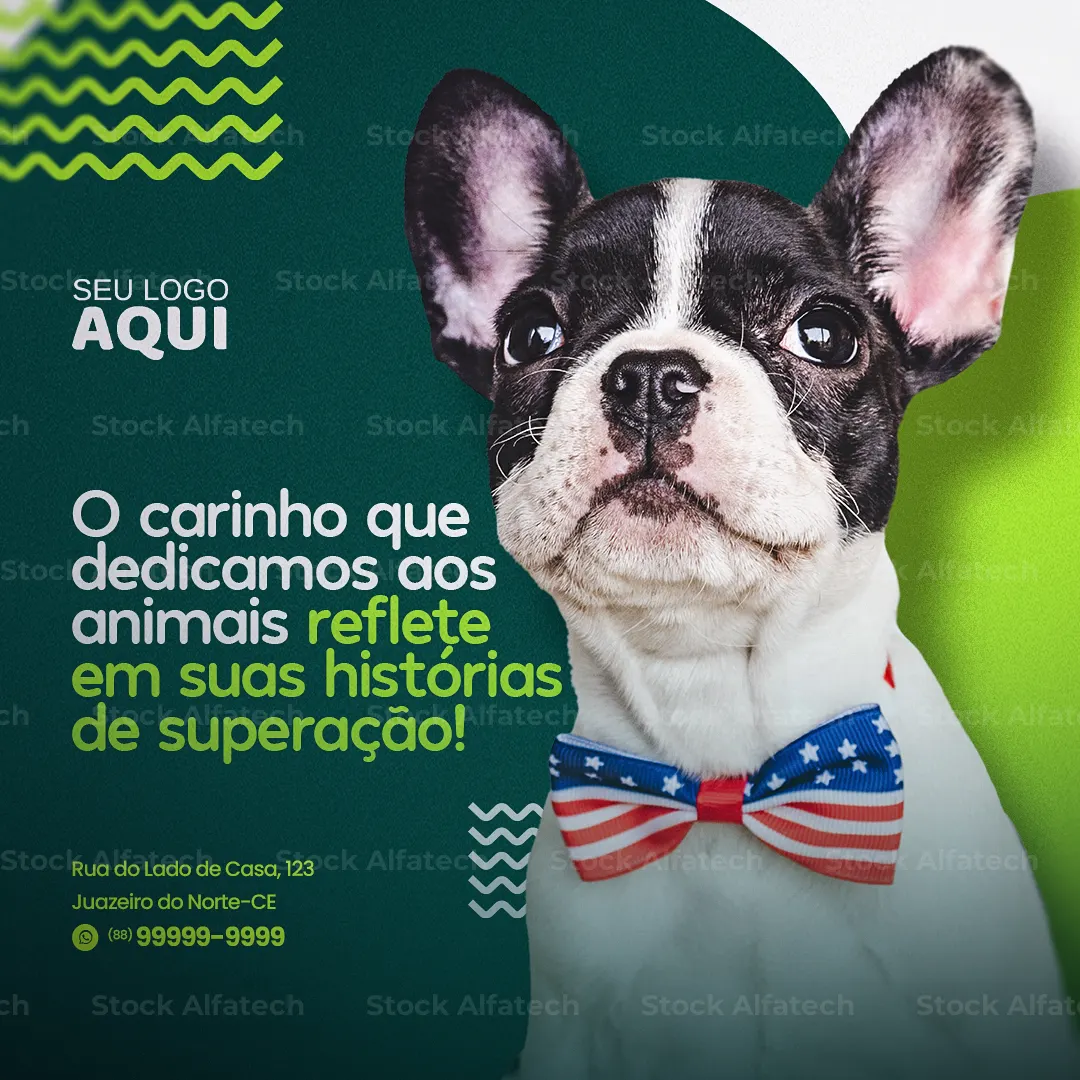 Clínica veterinária para prevenção e tratamento em Psd flyer 100% editável