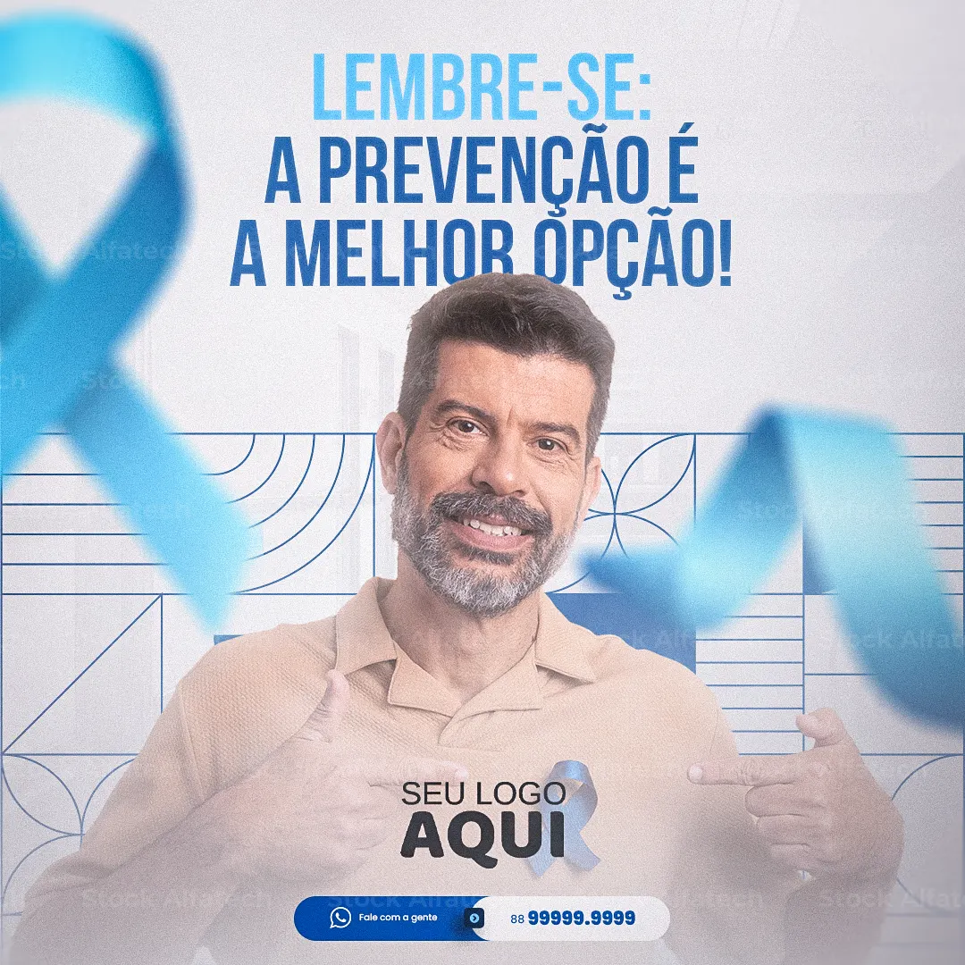 Psd flyer 100% editável com campanha de conscientização masculina