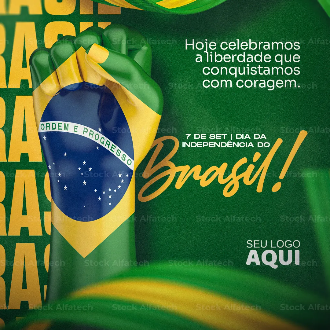 Psd flyer 100% editável com chamada para o Dia da Independência