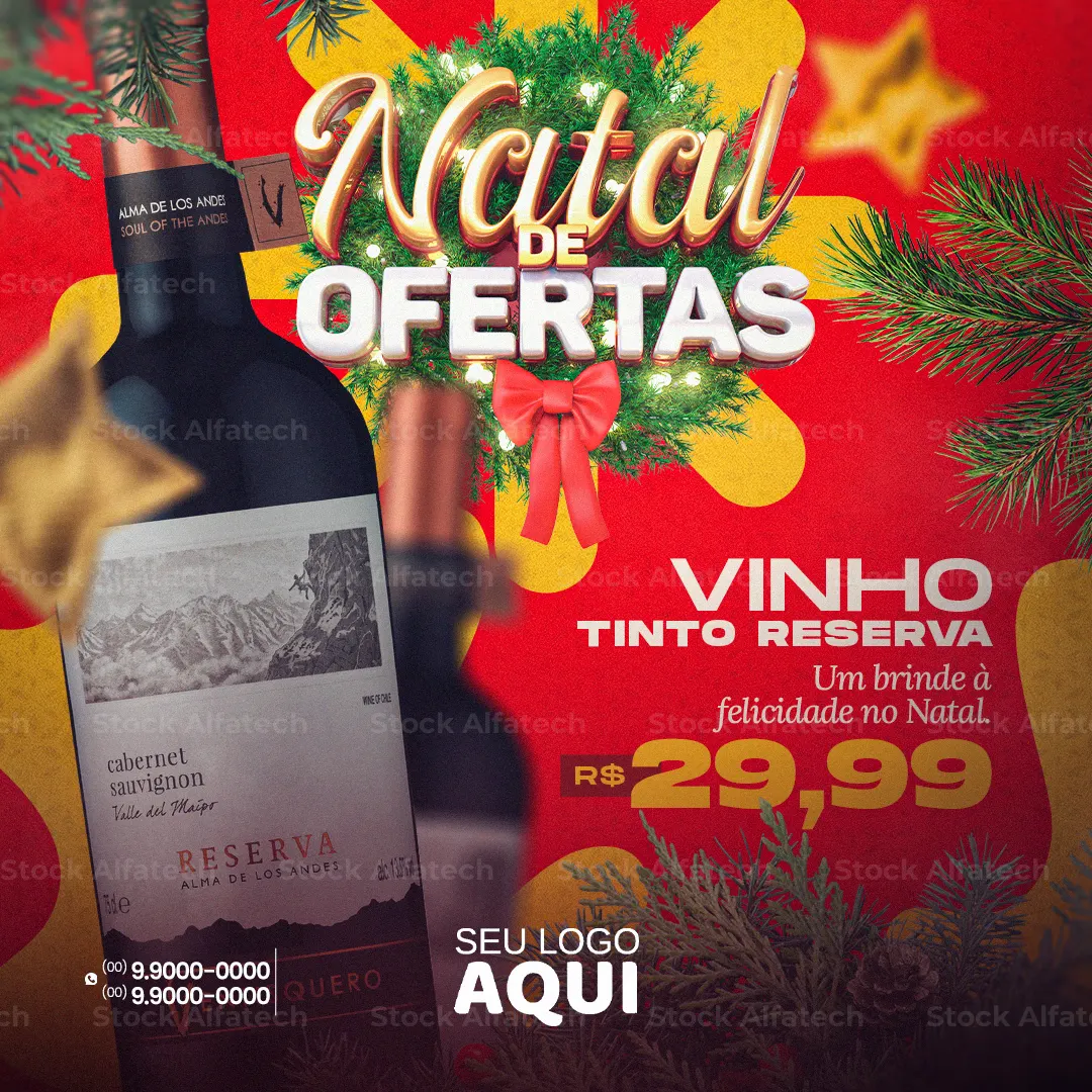 Super Natal de ofertas para supermercado — Psd flyer 100% editável