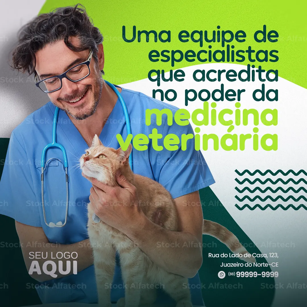 Cuidado completo para cães e gatos — Psd flyer 100% editável