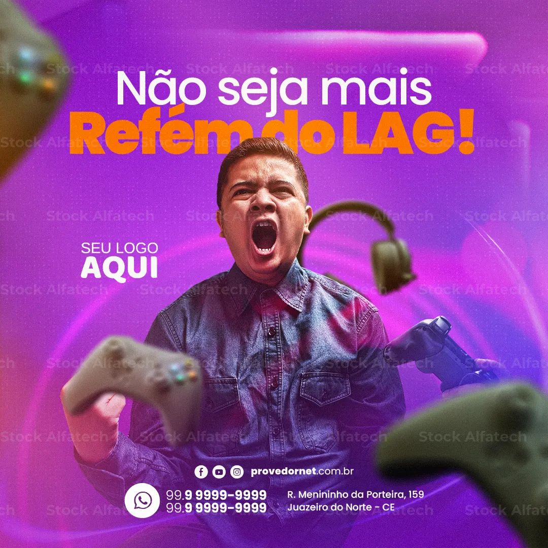 Internet para jogar sem travar — Psd flyer 100% editável