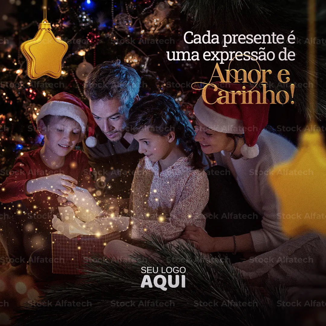 Boas festas com visual natalino em Psd flyer 100% editável