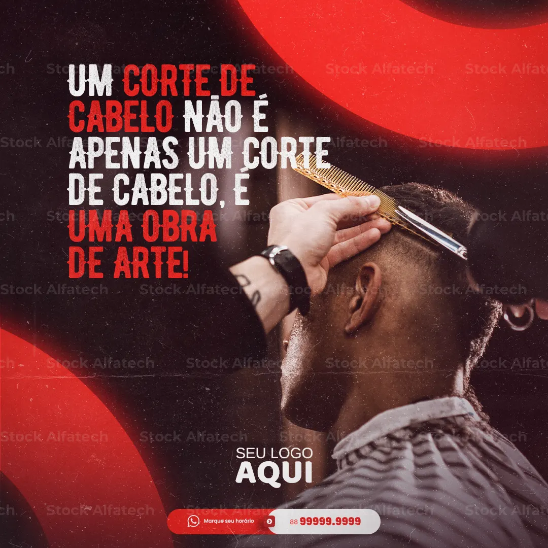 Psd flyer 100% editável para barbearia com corte masculino premium