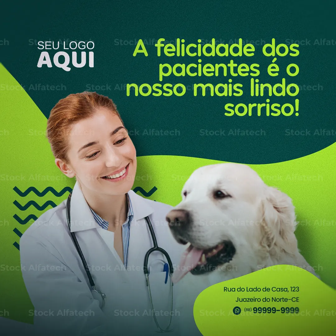 Clínica veterinária com equipe preparada — Psd flyer 100% editável