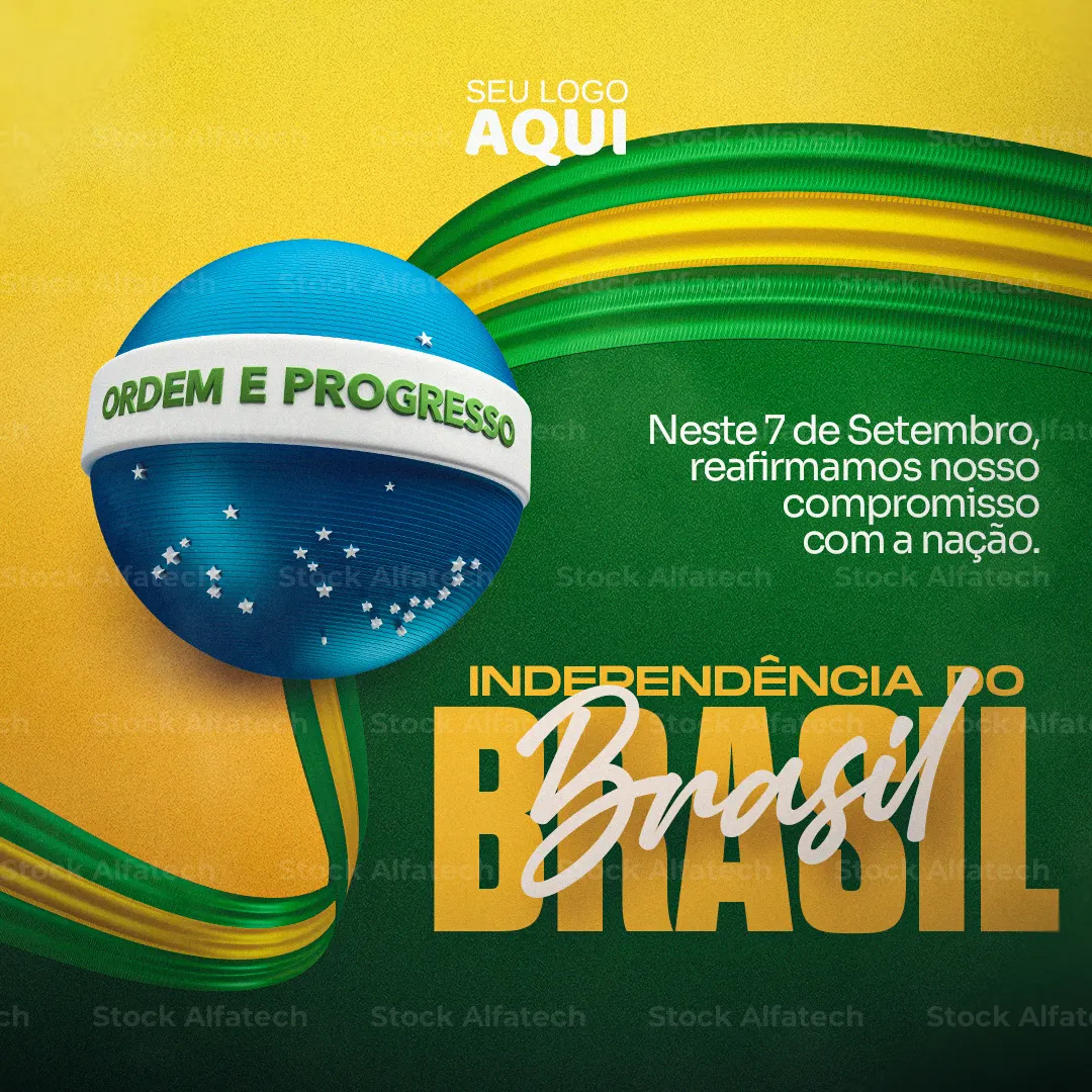 Dia da Independência com visual brasileiro — Psd flyer 100% editável